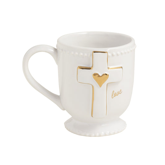 Love Cross Gold Detail Mug