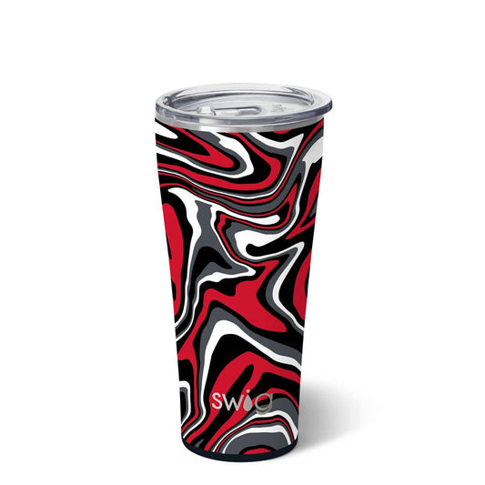 32oz Tumbler in Fanzone Black + Red