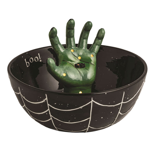 Light-Up Spooky Hand Treat Bowl with Sound