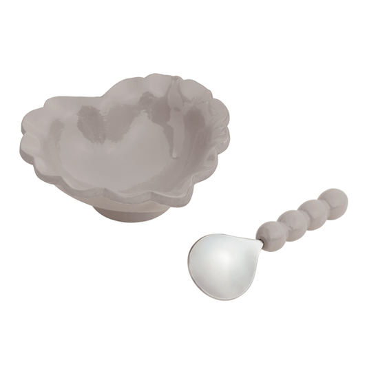Heart Enamel Candy Dish in Grey