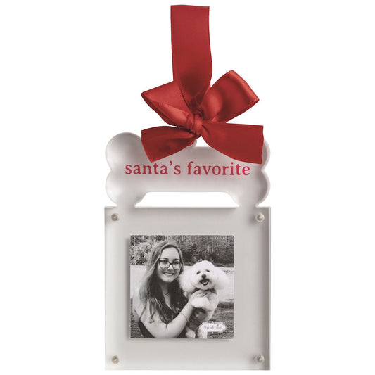 Acrylic Santa's Fav Bone Ornament Frame