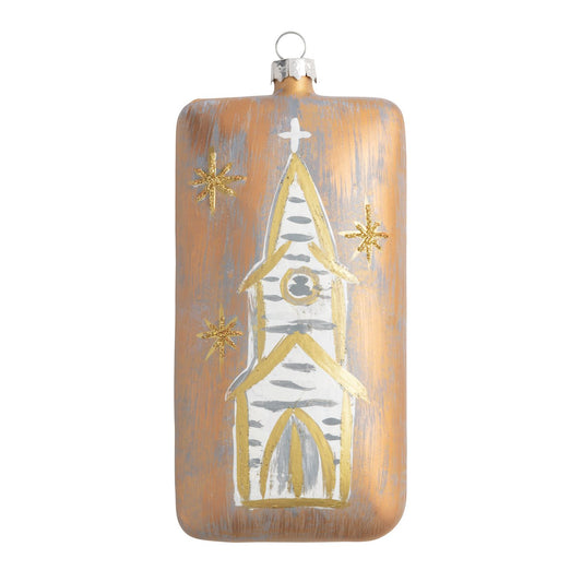 Church Metallic Painted Ornament