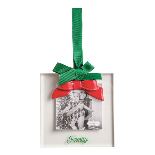 Red Bow Frame Ornament