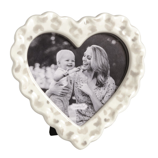 Grey Leopard Heart Frame