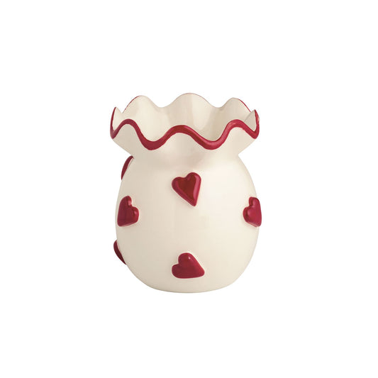 Heart Ruffle Bud Vase