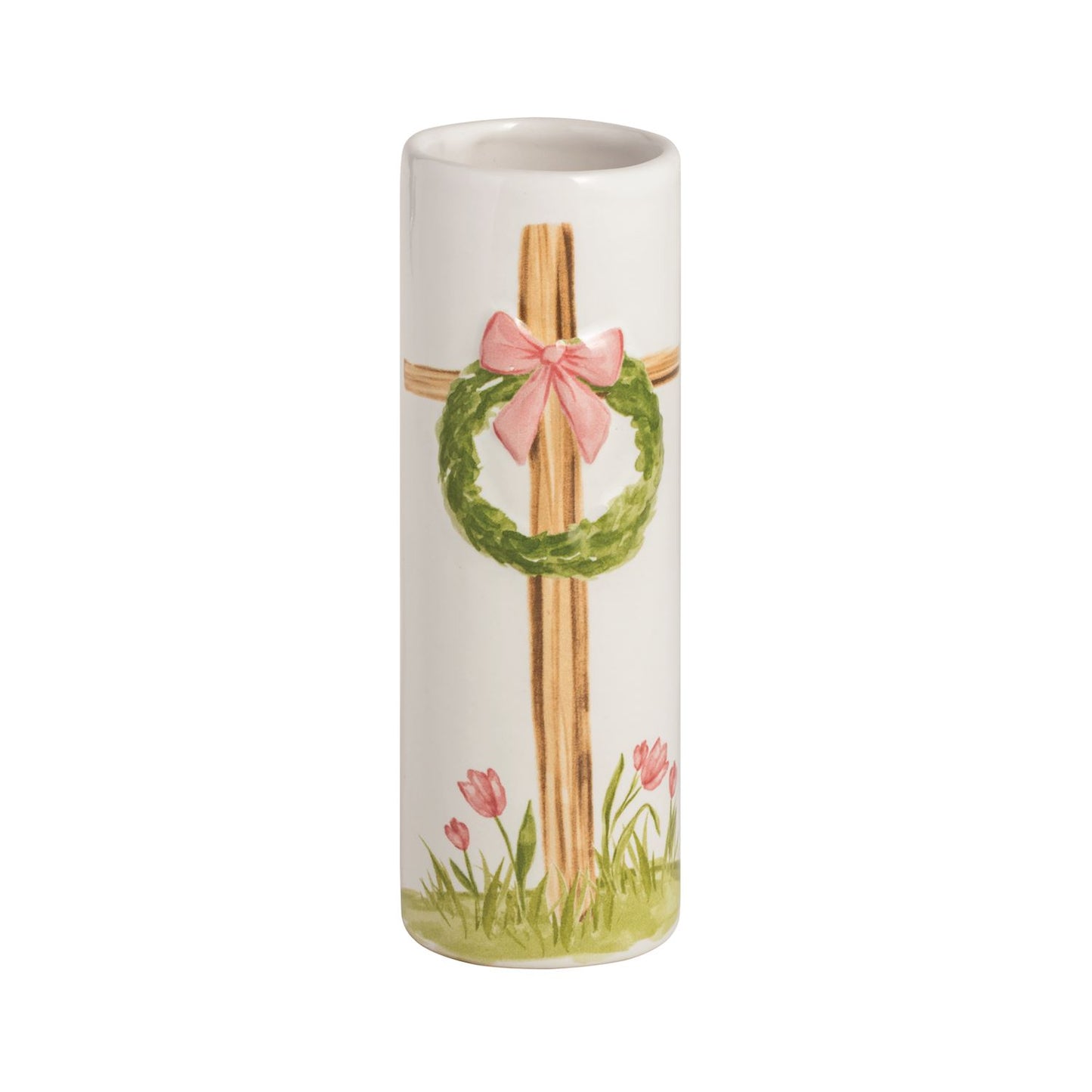 Pink Cross Stem Vase