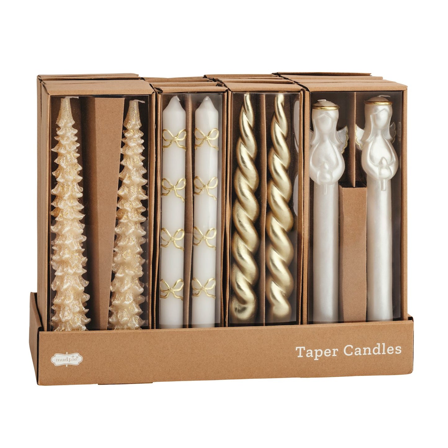 Gold Holiday Taper Candles