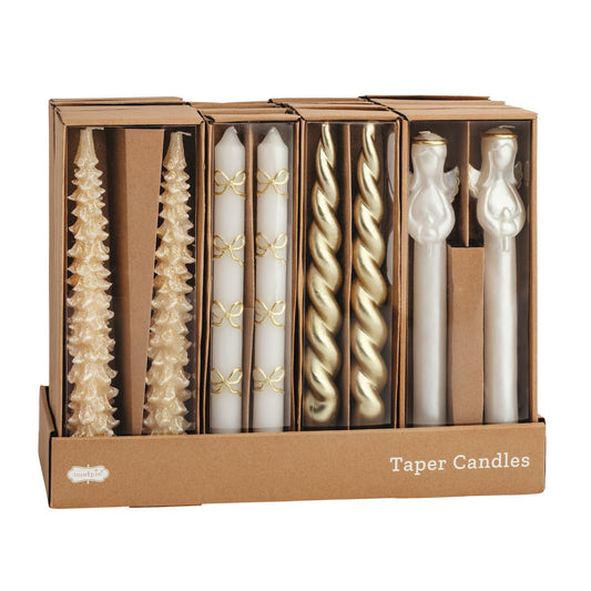 Gold Holiday Taper Candles