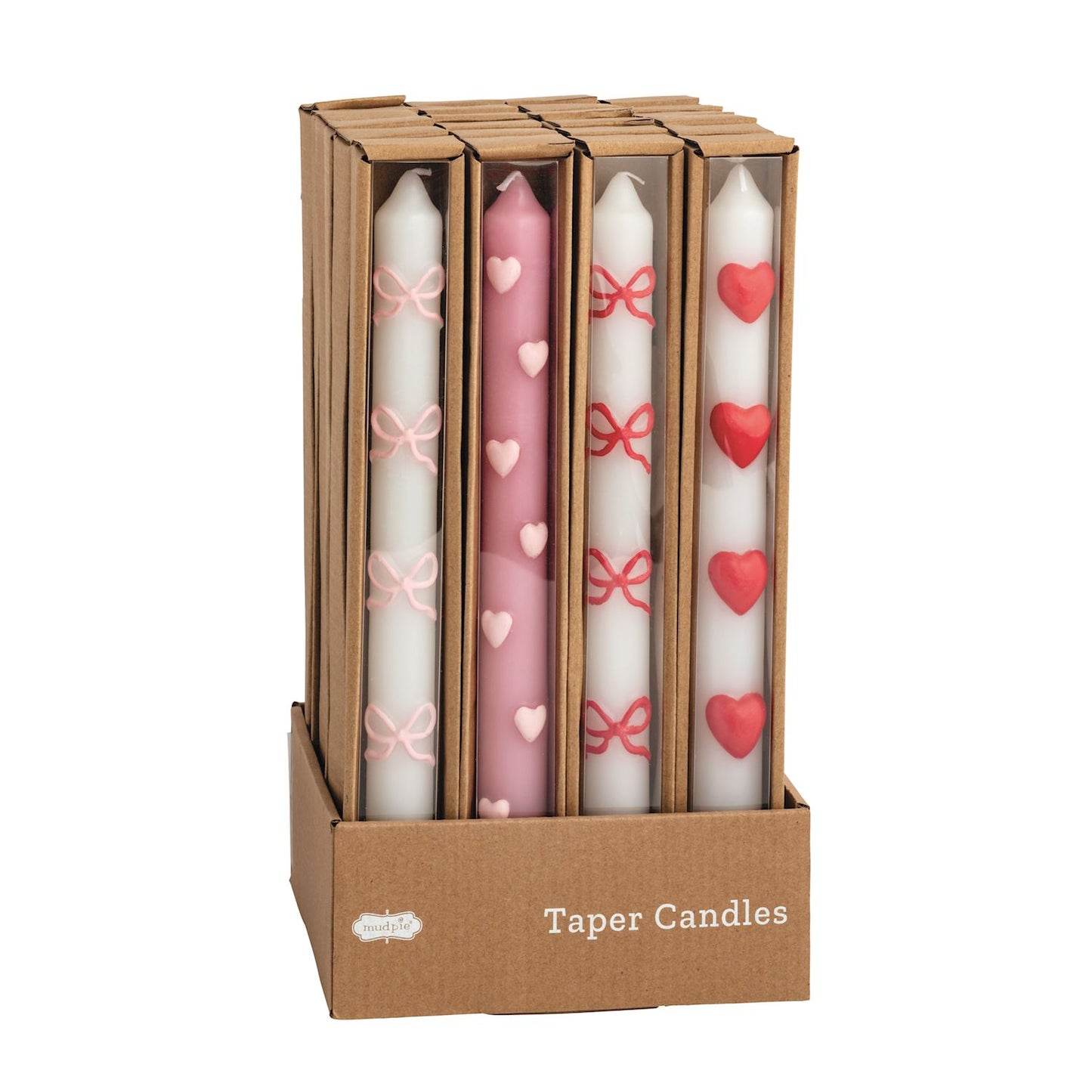 Bow/Heart Taper Candle