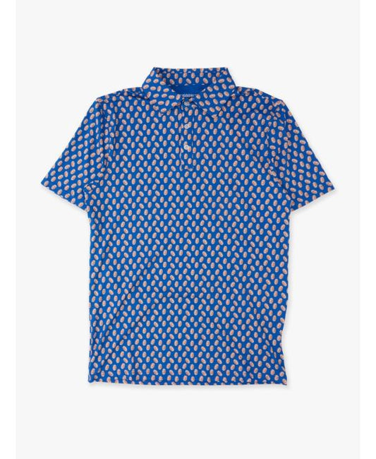 Men's Knit Short Sleeve Performance Polo in Blue