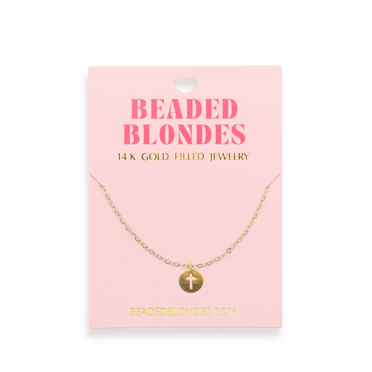 Cross Cutout Charm Necklace