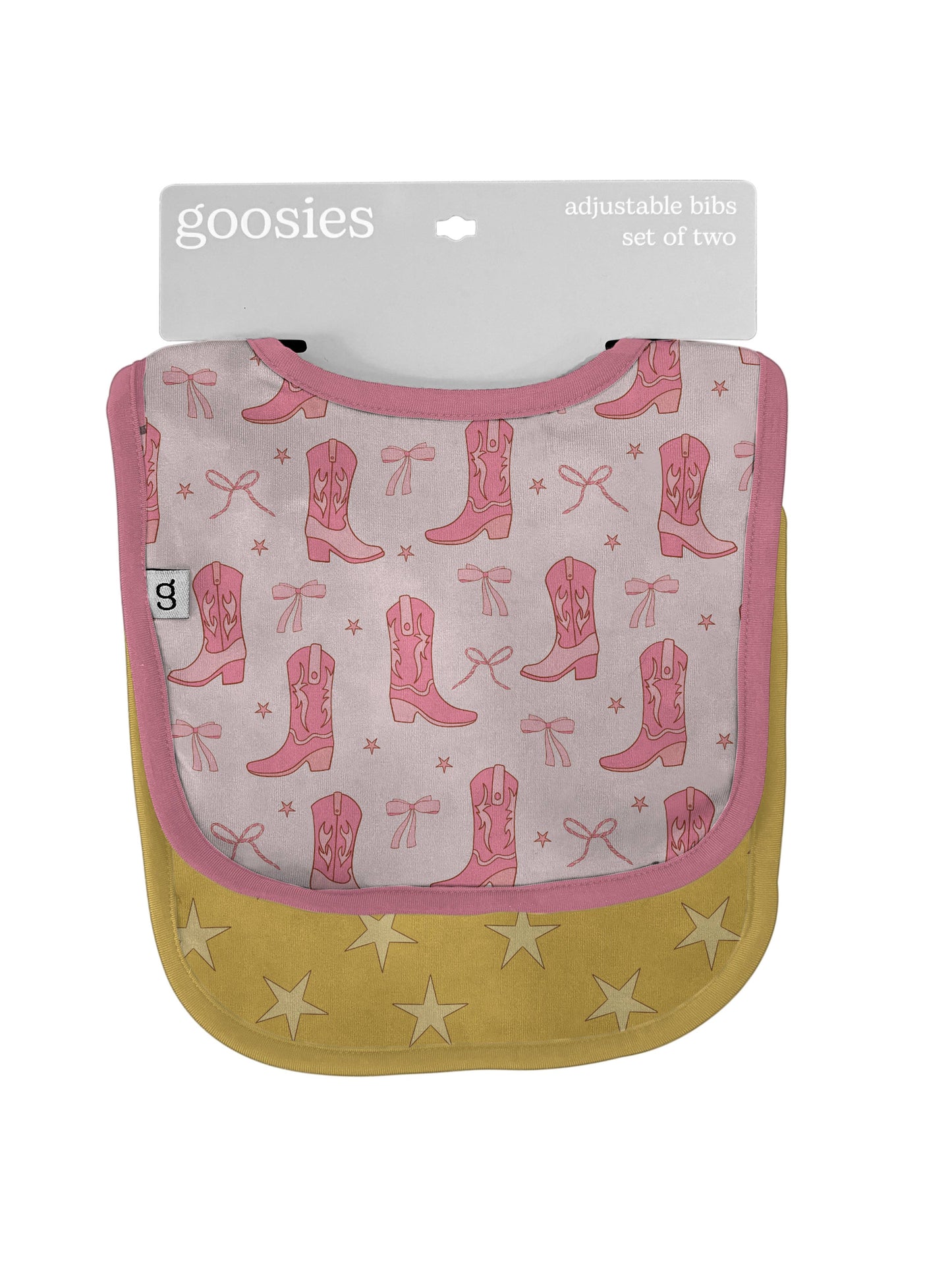 Cowgirl Boots & Bows Bib Set