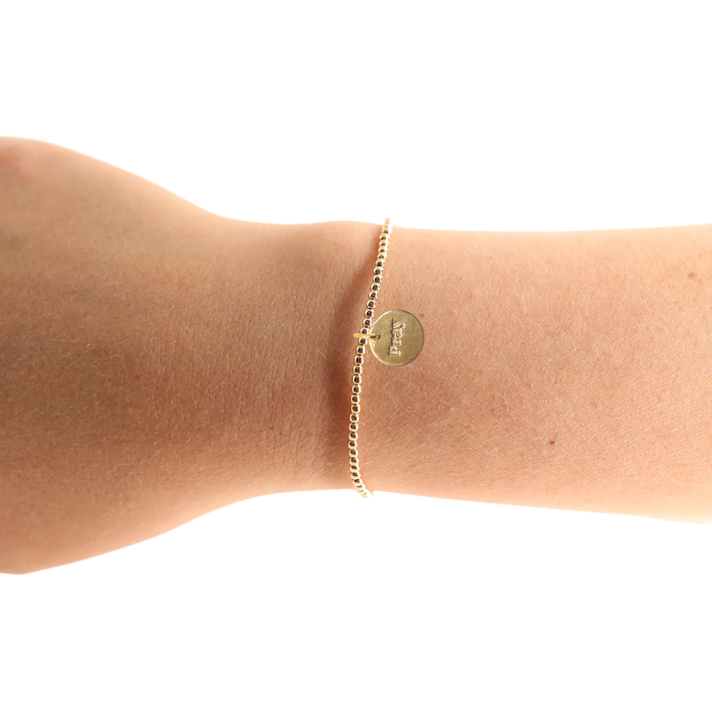 Pray Charm Bracelet: Extended 7.25 inch