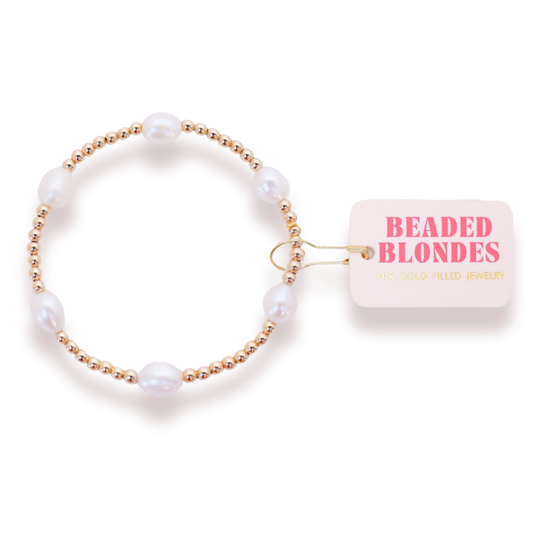 Pearl Poppi Bracelet in Gold: Standard 6.75 inch