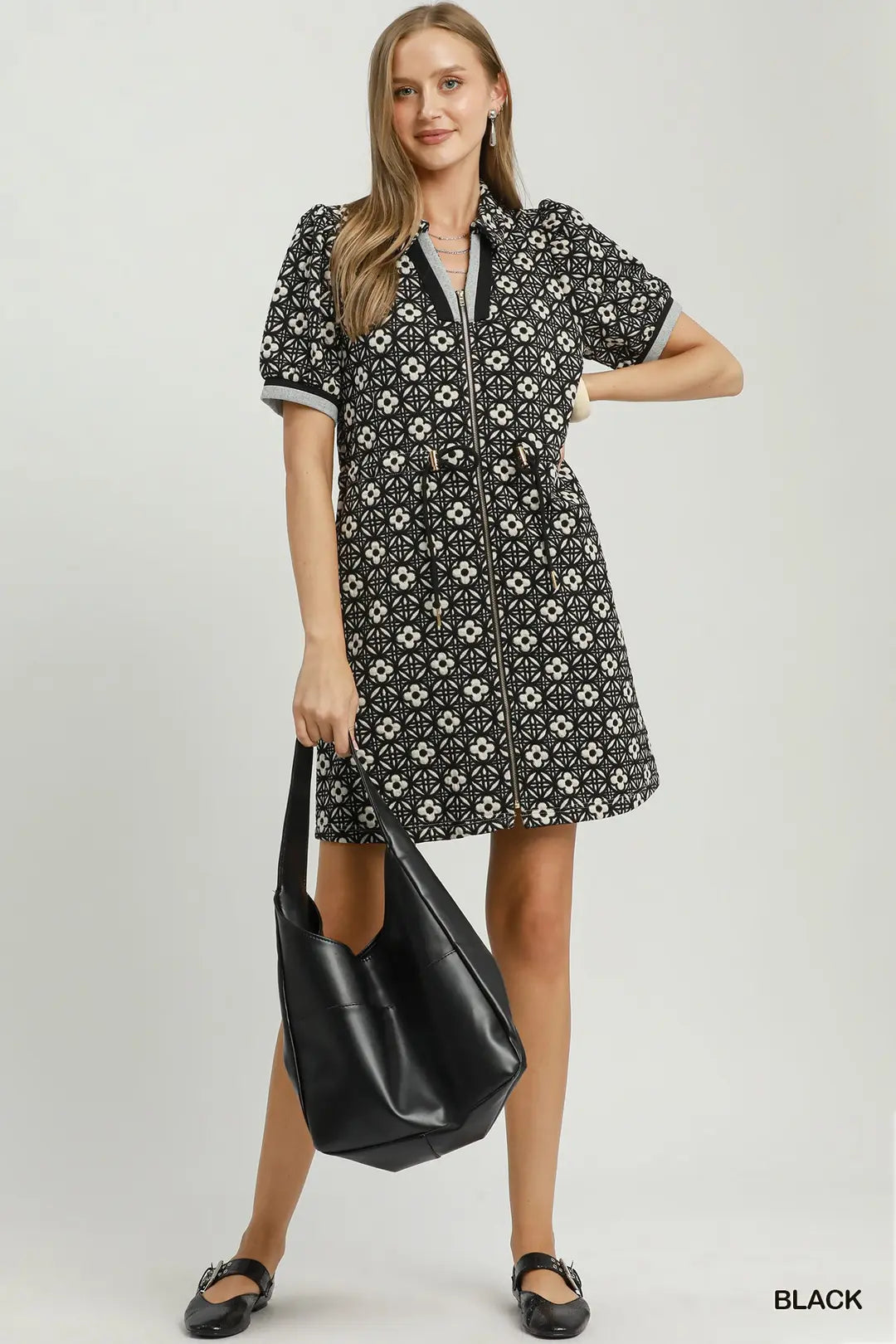 Floral Short Sleeve Mini Dress