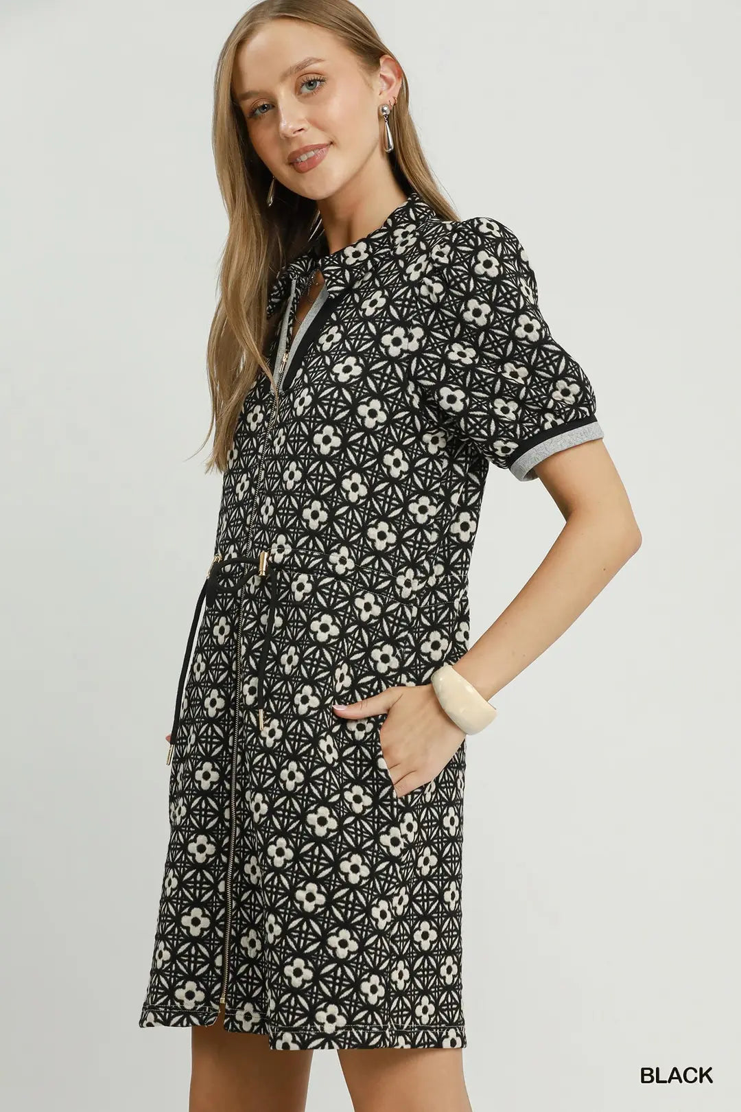 Floral Short Sleeve Mini Dress