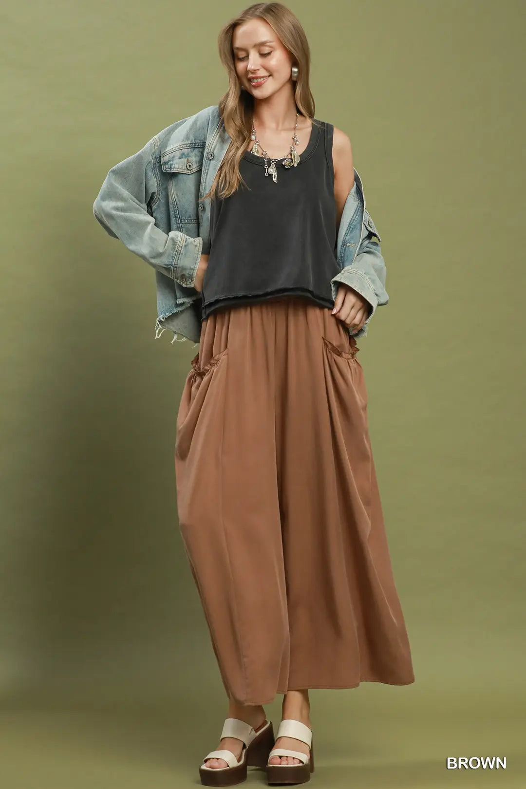 Flowy Wide Leg Pocket Pants