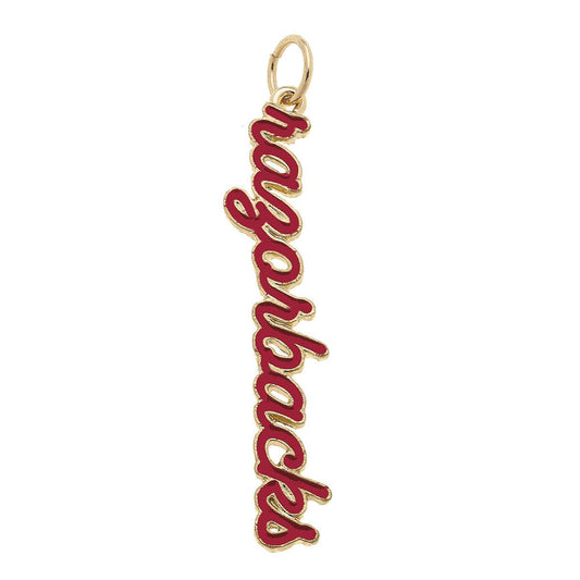 Arkansas Razorbacks Enamel Script Charm