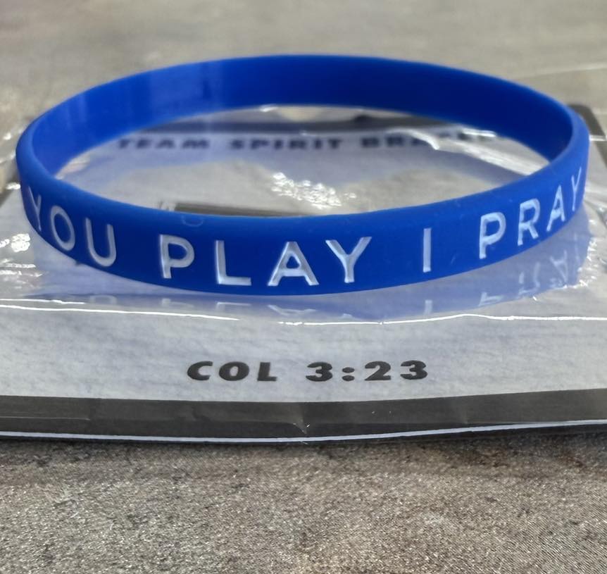 Team Spirit Bracelets You Play I Pray Blue