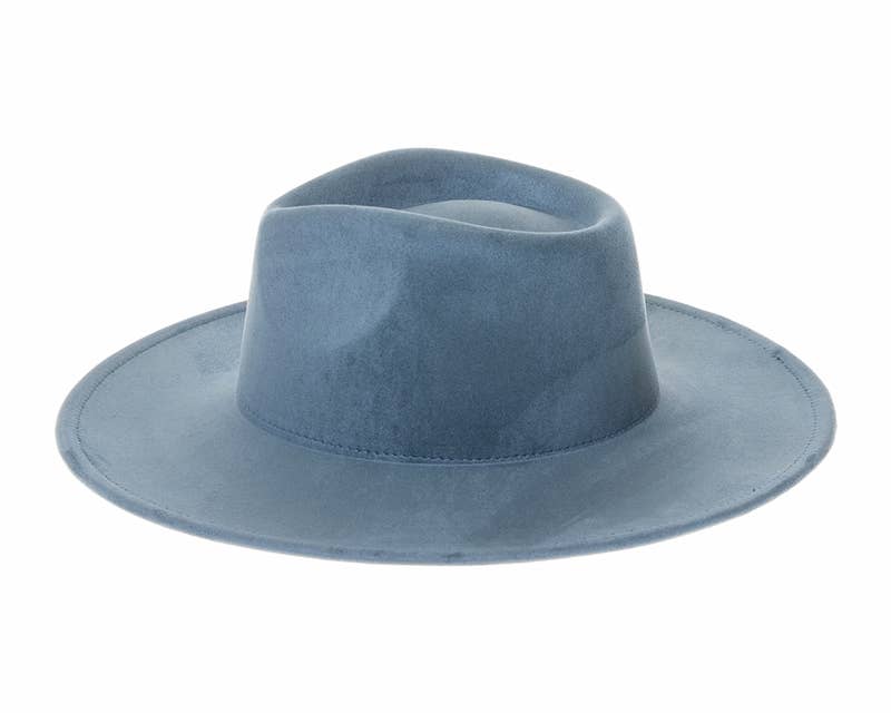 Vegan Suede Rancher Hat Grey