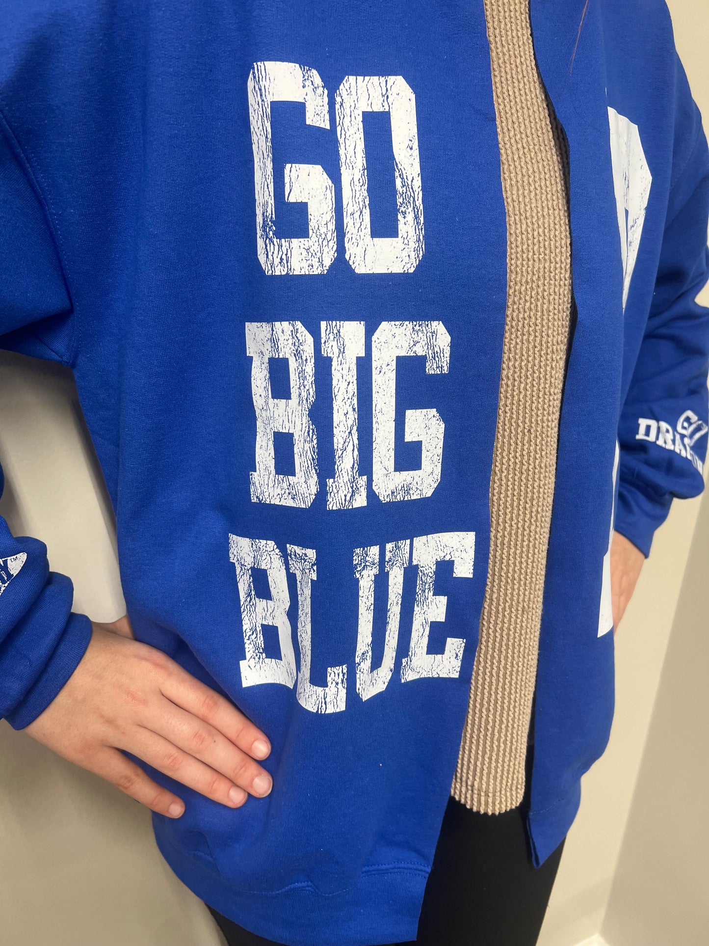 Go Big Blue Open Sweater Cardigan