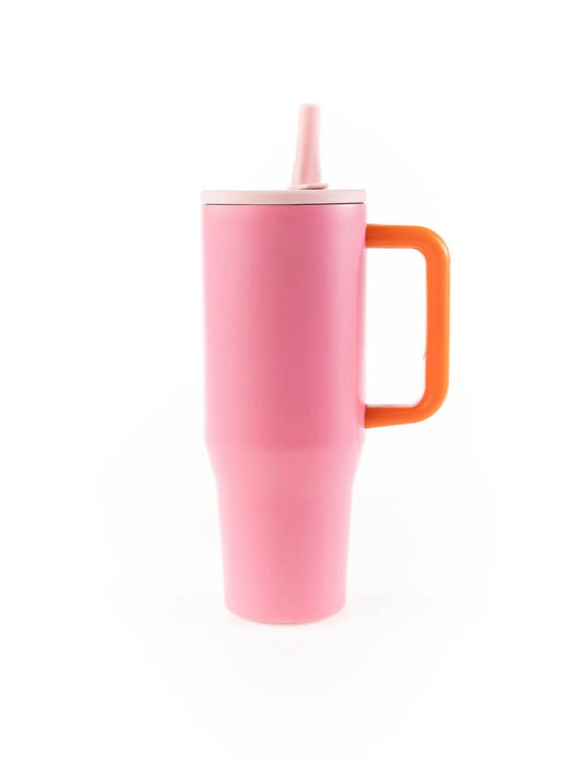 To Go Tumbler Hot Pink Colorblock 40oz