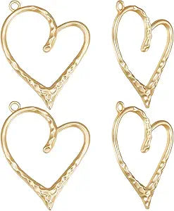 Gold Heart Charm Large