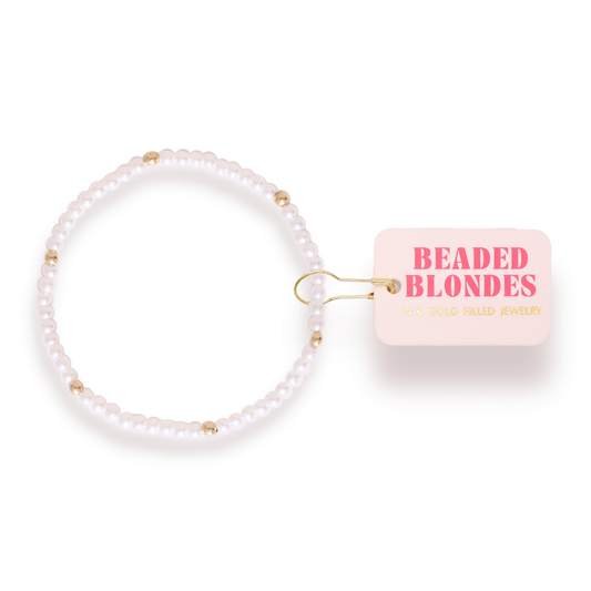 Lilly Pearl Bracelet in Gold: Extended 7.25 Inch