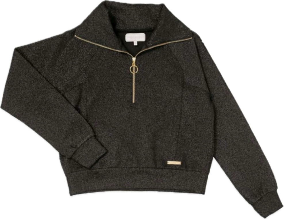 Simply Violet Half Zip Shimmer Black