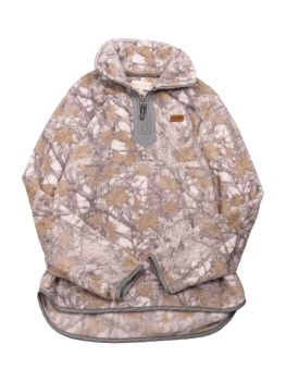 White Camo Halfzip Pullover