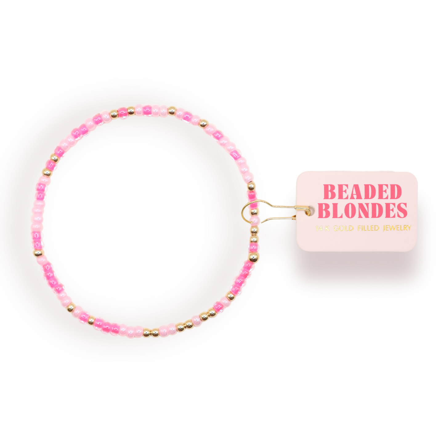 Pink Sprinkle Bracelet: Standard 6.75 inch