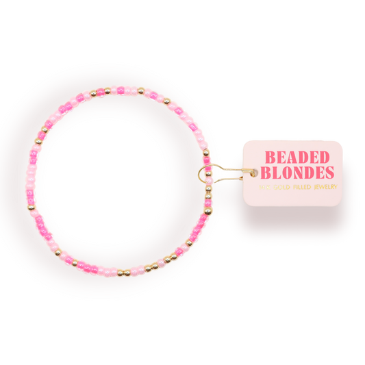 Pink Sprinkle Bracelet: Standard 6.75 inch