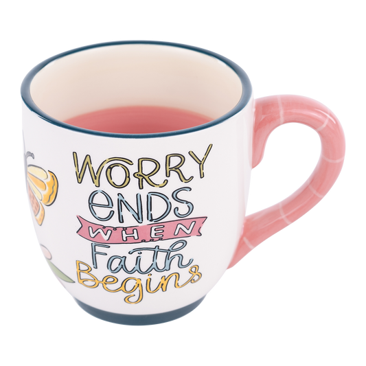 Worry Ends When Faith Begins Mug