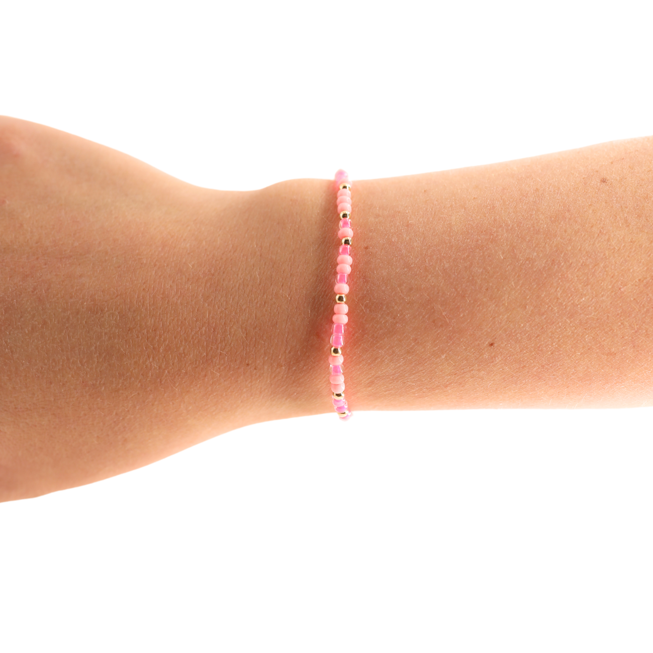 Pink Sprinkle Bracelet: Standard 6.75 inch