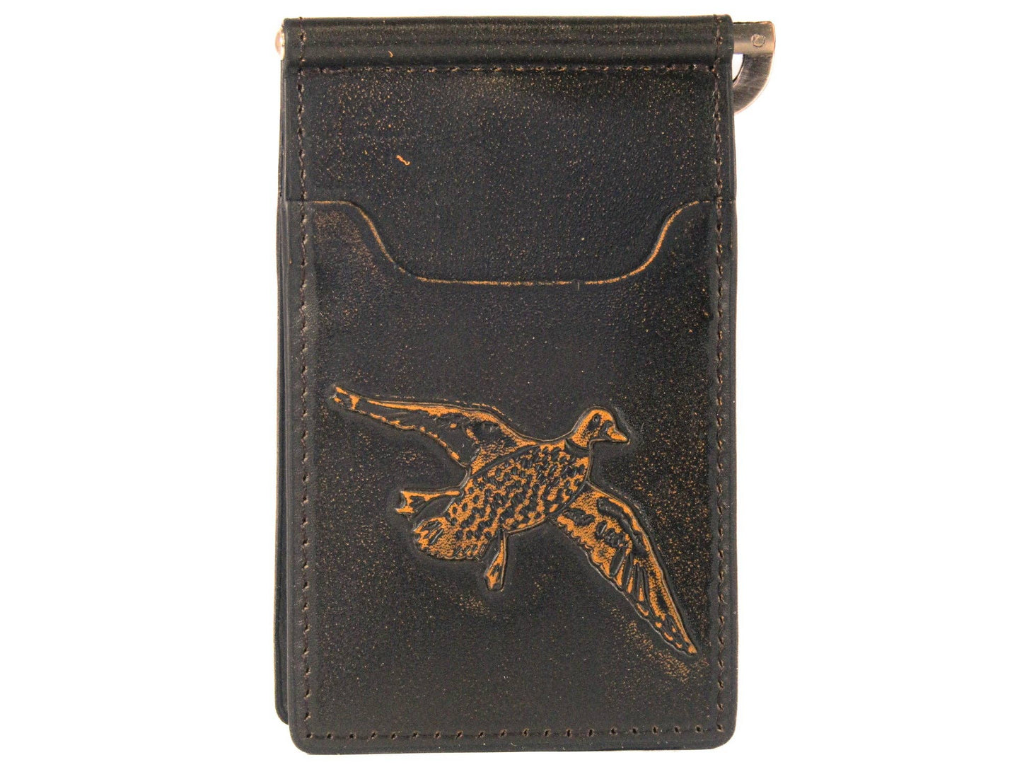 Mallard Burnished Leather Front Pocket Clip Wallet