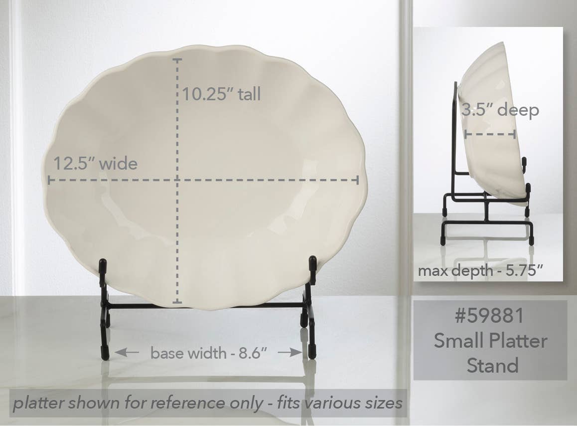 Platter Stand: White / Large