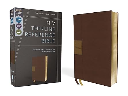 NIV Thinline Reference Bible Brown Leather