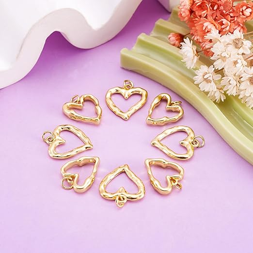 Gold Heart Charm Small