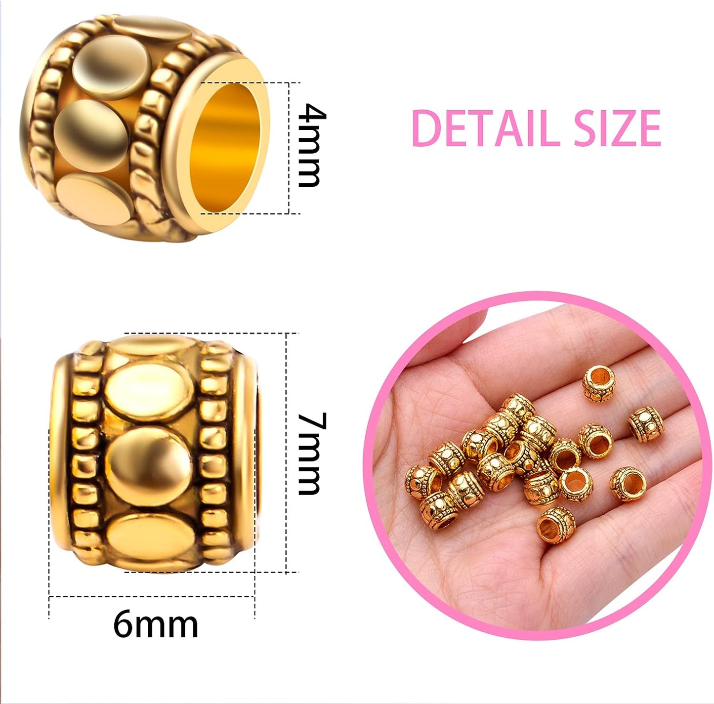 Antique Gold Dot Spacer Bead