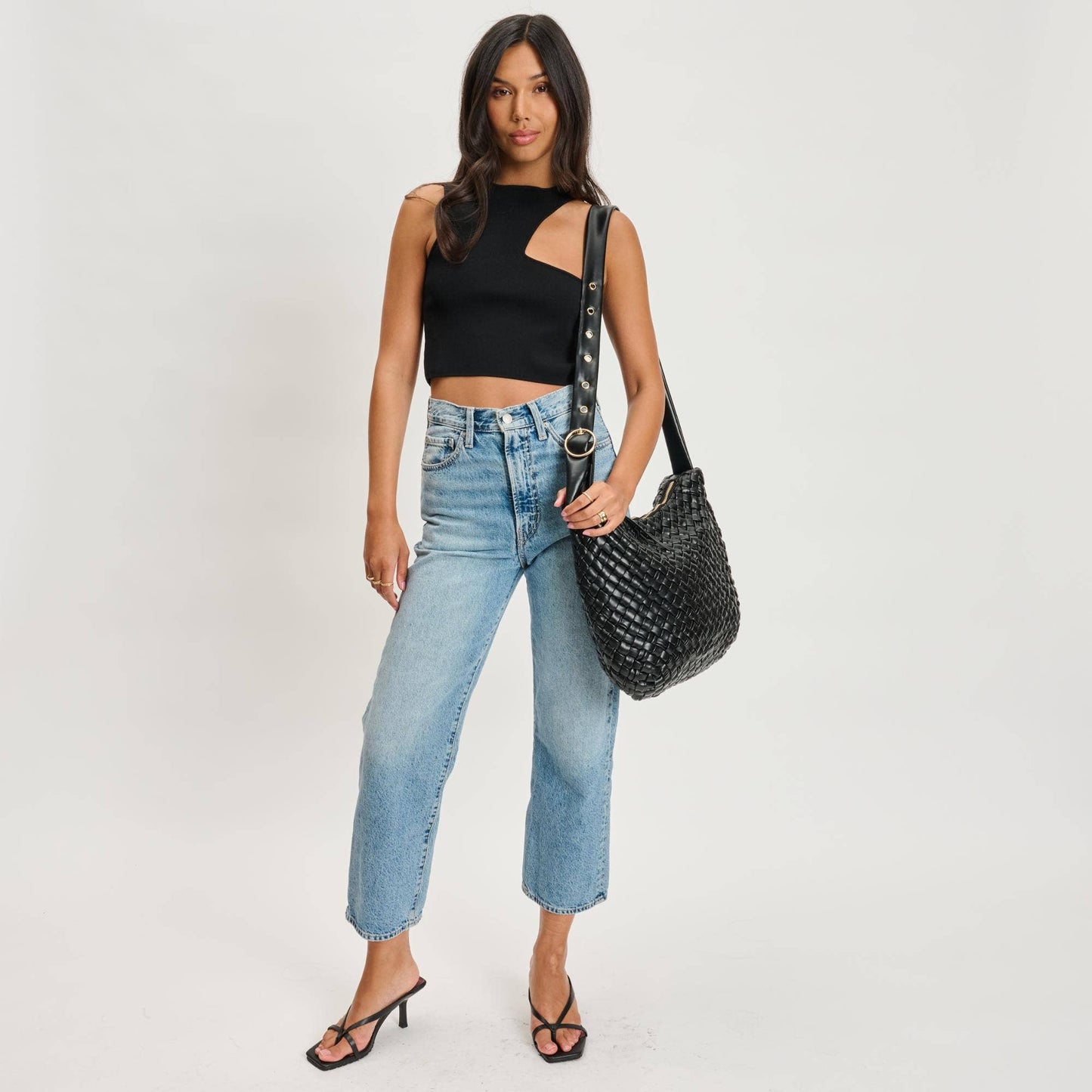 Classica Woven Crossbody: Oatmilk