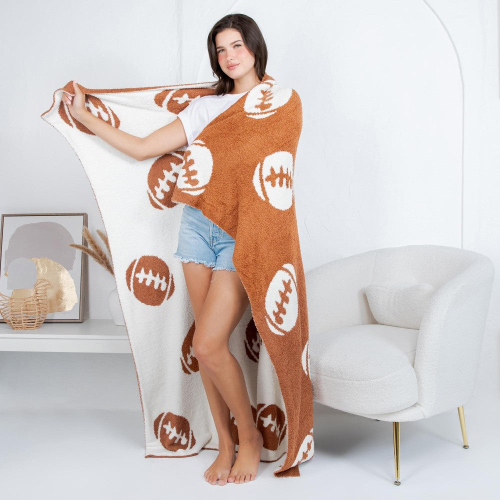 Football Chenille Blanket