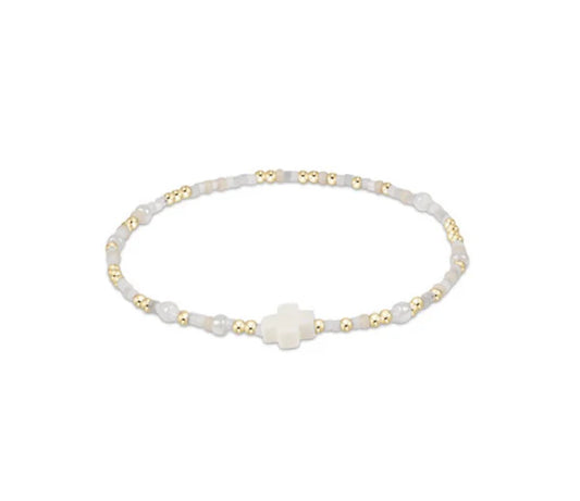 HOPE UNWRITTEN SIGNATURE CROSS BRACELET - CALL ME ON MY SHELLPHONE