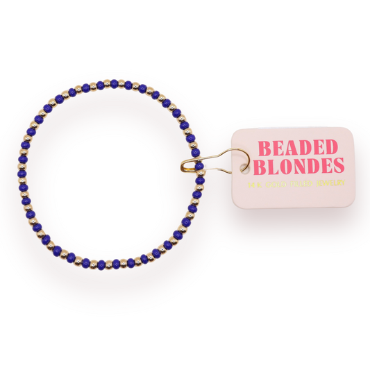 Demi Bracelet in Cobalt Blue: Gold / Standard 6.75 inch