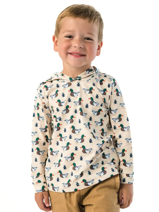 Mallard Marsh Duck Performance Hooded Shirt