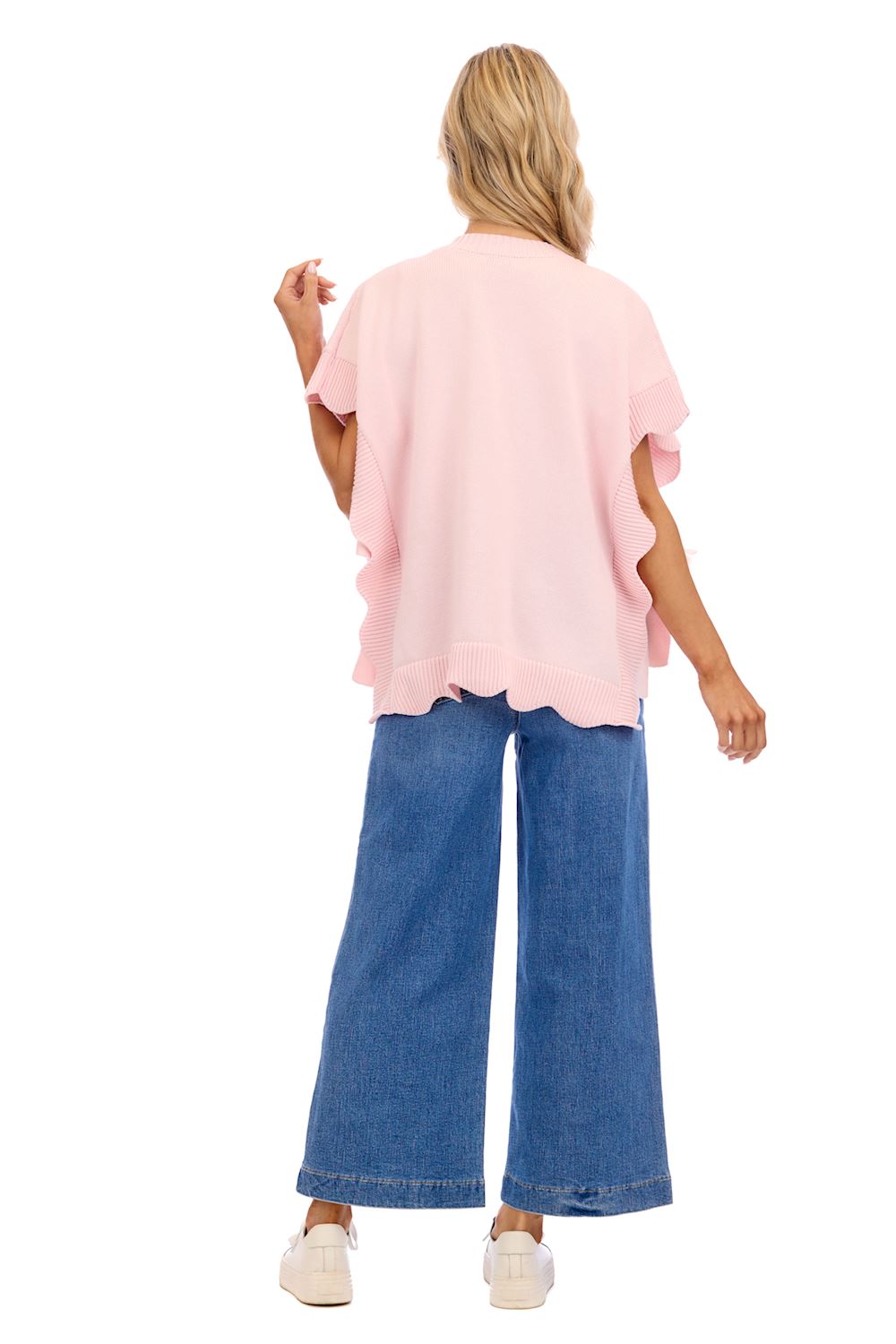 Pink Rigsby Scallop Sweater