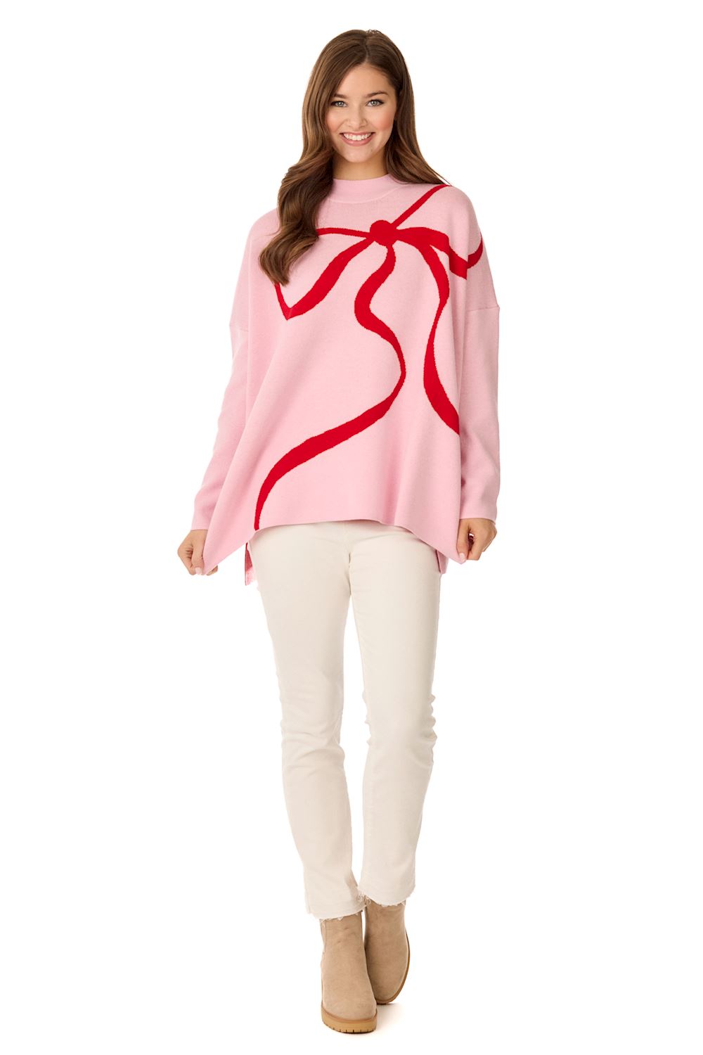 Bow Jacquard Sweater