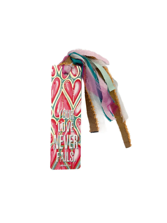 Love Never Fails Tassel Bible Bookmark