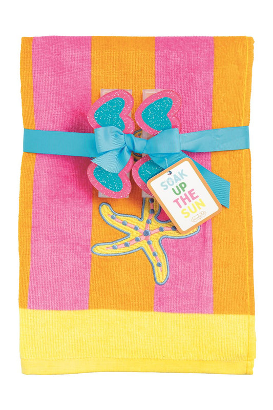 Orange Terry Cloth Towel Set
