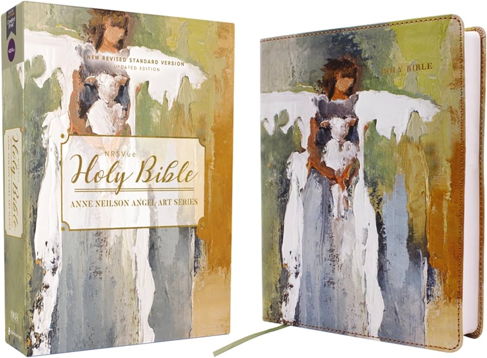 NRSVue Holy Bible Anne Neilson Angel Art Series in Blue