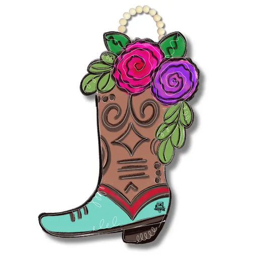 Floral Boot Doorhanger
